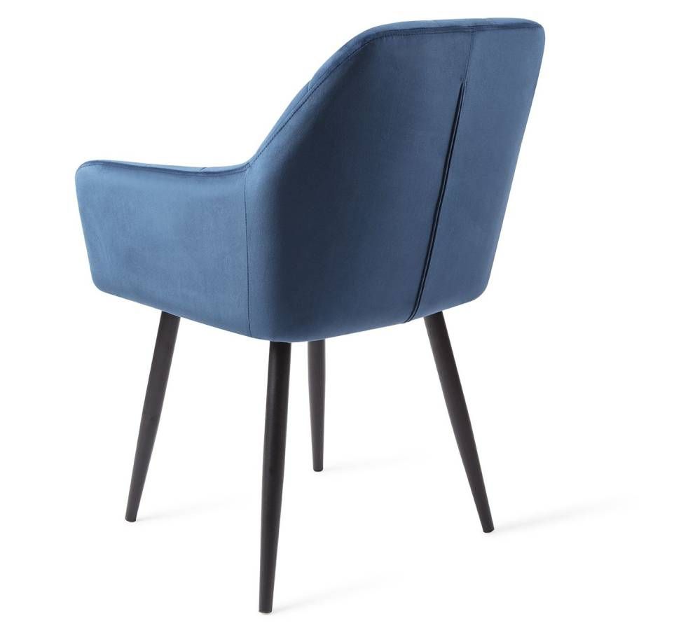 Madison eetkamerstoel velvet blauw