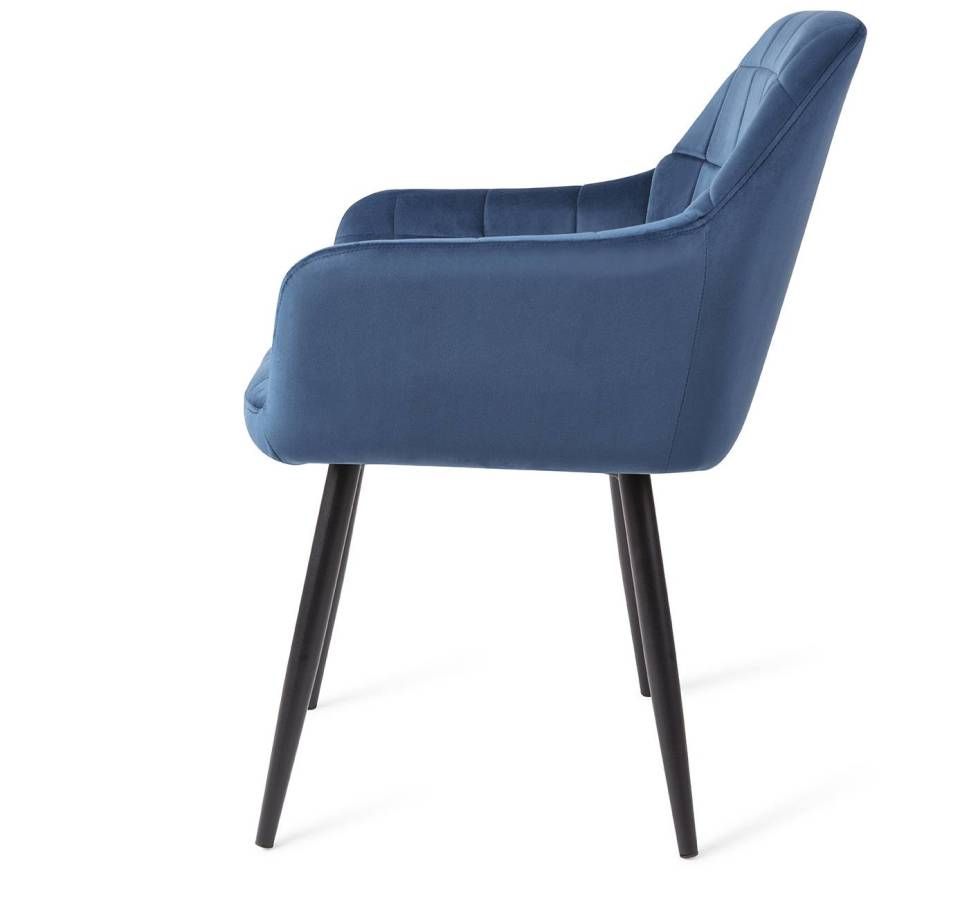 Madison eetkamerstoel velvet blauw