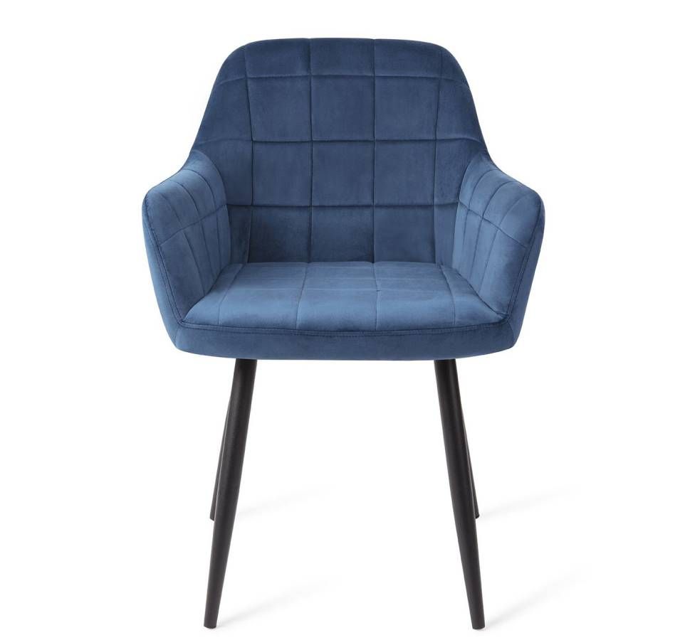 Madison eetkamerstoel velvet blauw