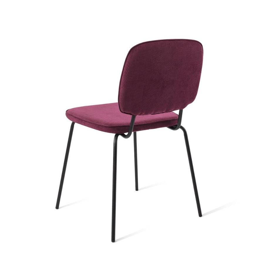 Vender eetkamerstoelen ribstof rood